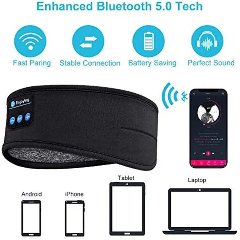 Bluetooth 5.0 Sleep Headband | 10-Hour Battery Wireless Headphones